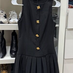 Commense Black Dress with Gold Accents